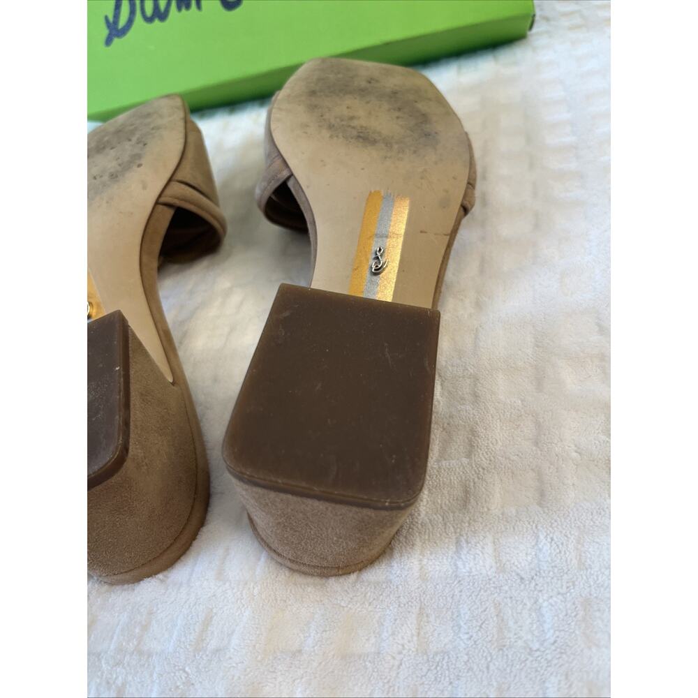 Sam Edelman Taupe Suede Slide Heels - Picture 10 of 16